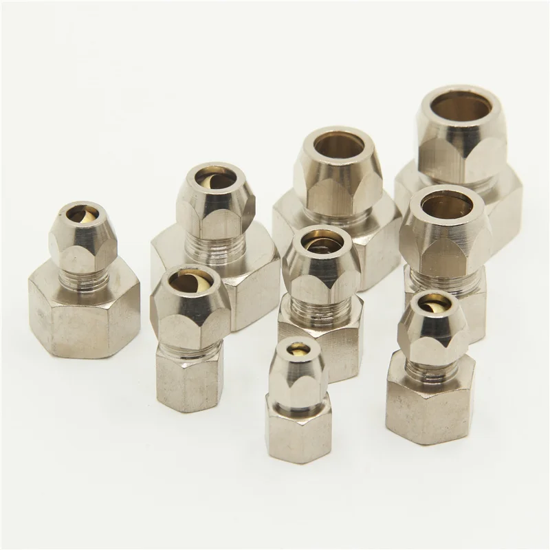 

Ring Lock Oil Tube Compression Ferrule Tube Compression Fitting Connector Tube 4-12mm Female Thread 1/8" 1/4" 3/8" 1/2" BSP