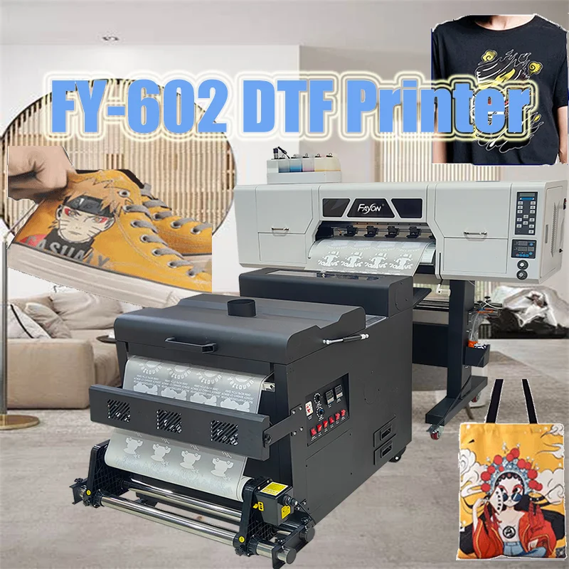 60cm DTF Printer With Dual XP600 Fayon For Commercial Printing Machine Long Service Life All in one Fast Shipping