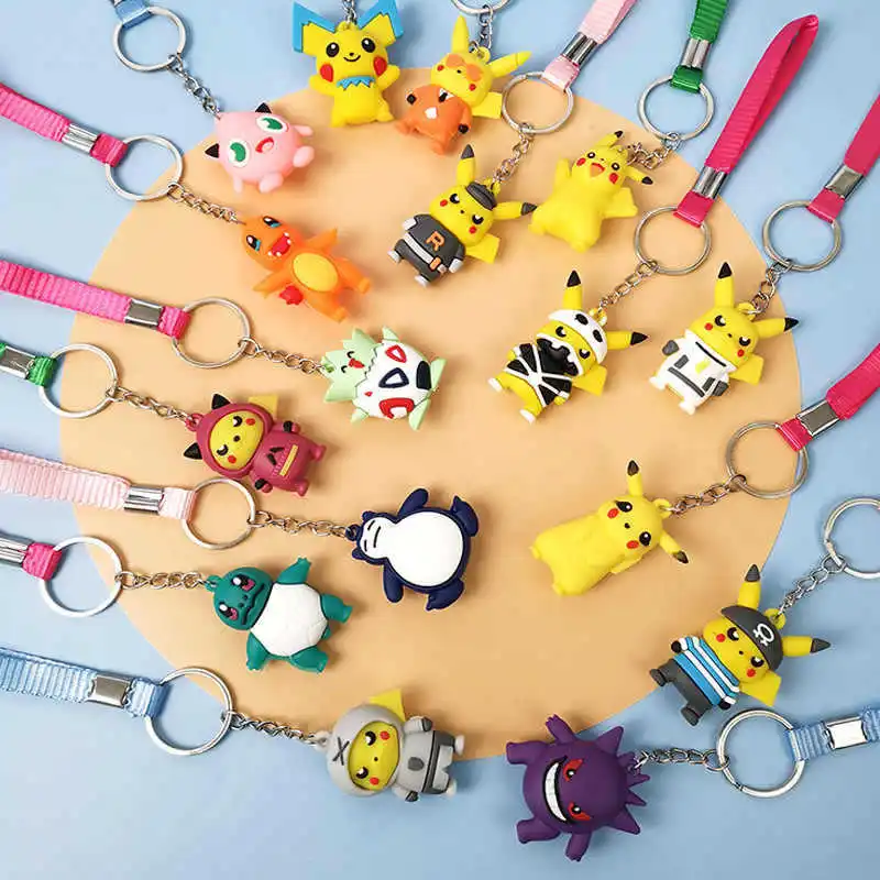 Original Pokemon Blind Box Random Anime Action Figures Pikachu Keychain Toy Bag Pendant Ornament Kids Schoolbag Decoration Gifts
