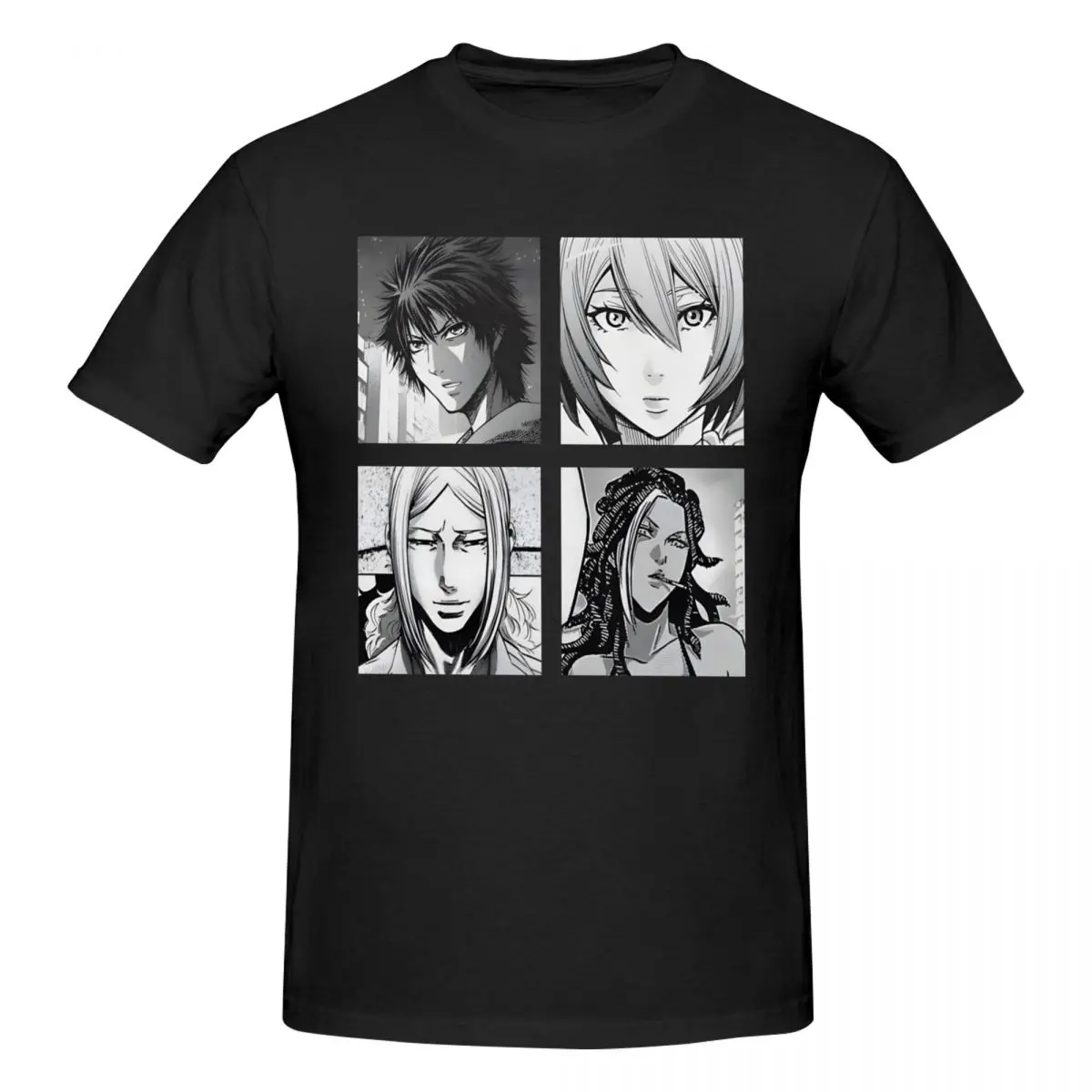 Men Alice In Borderland Manga T Shirt Vintage Oversized Cotton Crewneck Sleeve Custom T Shirts