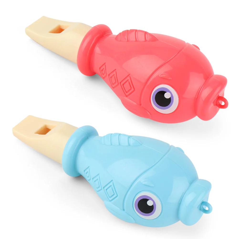

4Pcs Whistle Cheer Props Bright Fish Pattern Kids Party Favors Fun Noisemaker for Holiday Events Child Activity Gift
