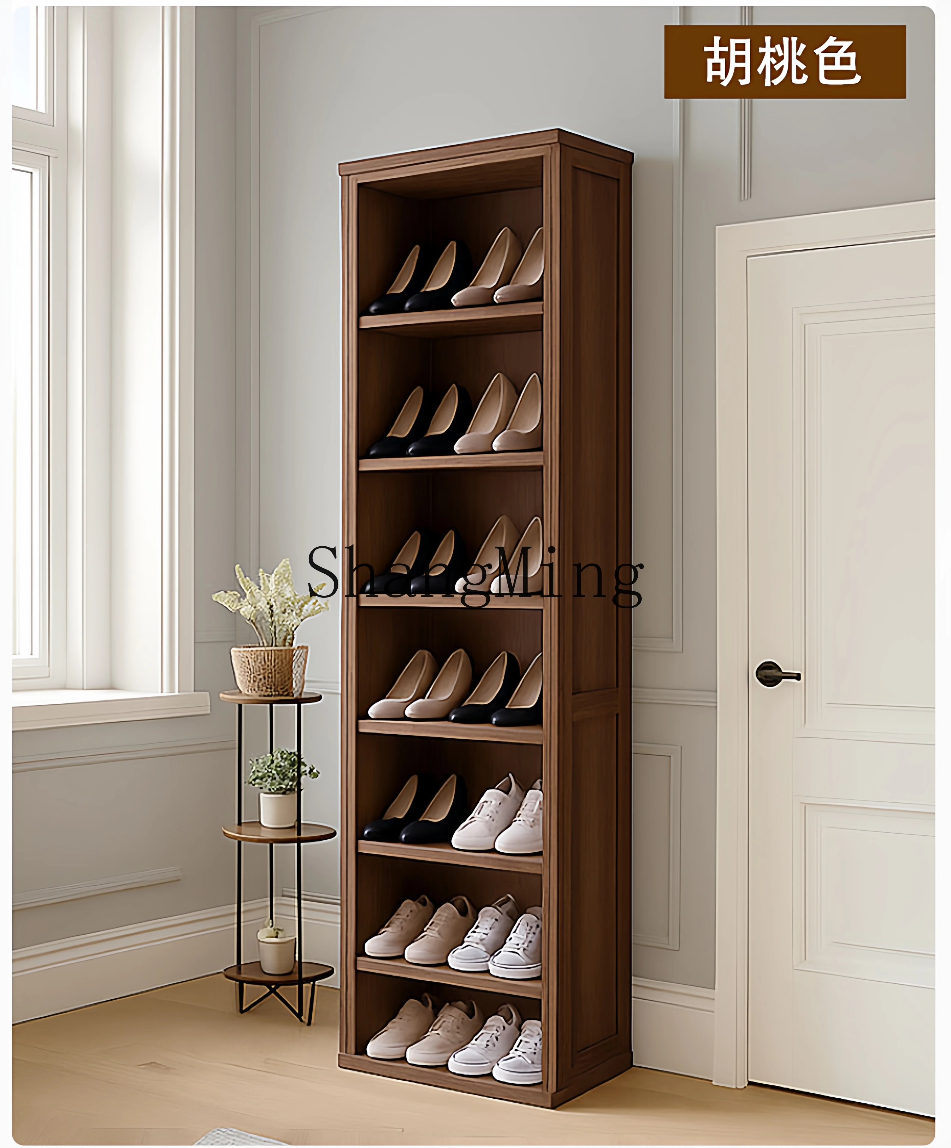 

ZYY pure solid wood shoe cabinet 50/60/70 cm80 household entrance door space saving large capacity shoe rack storage cabinet