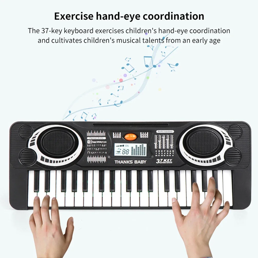 Kids Gift 61 Keys Piano Digital Electronic Organ Keyboard Pianos Musical Instruments Electric Piano with Microphone for Children