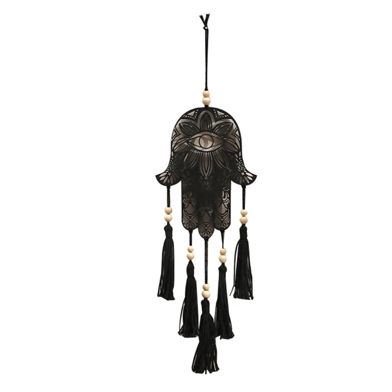 

Hamsas Hand Evil Eyes Wall Hanging with Bead Tassels Bohemian Wall Decor for Bedroom,Living Room Decorations