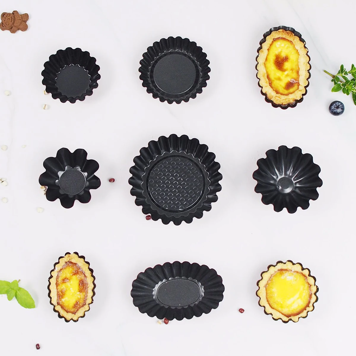 3 uds molde para tarta de huevo latas muffin taza para hornear tartaletas reutilizables sartenes tazas de Metal para pasteles pasteles magdalenas Chocolate