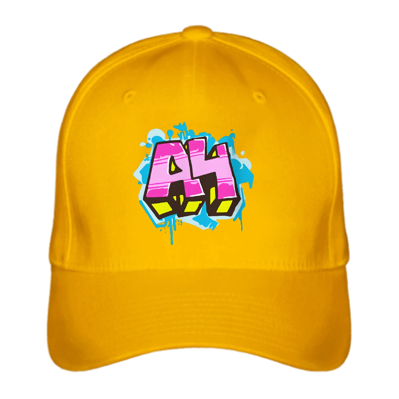 Vlad A4 Paper Graffiti Merch Yellow Kids Baseball Cap With A4 Logo Print Classic-Shaped Five-Piece Reinforced Peak Kids Sun Hat