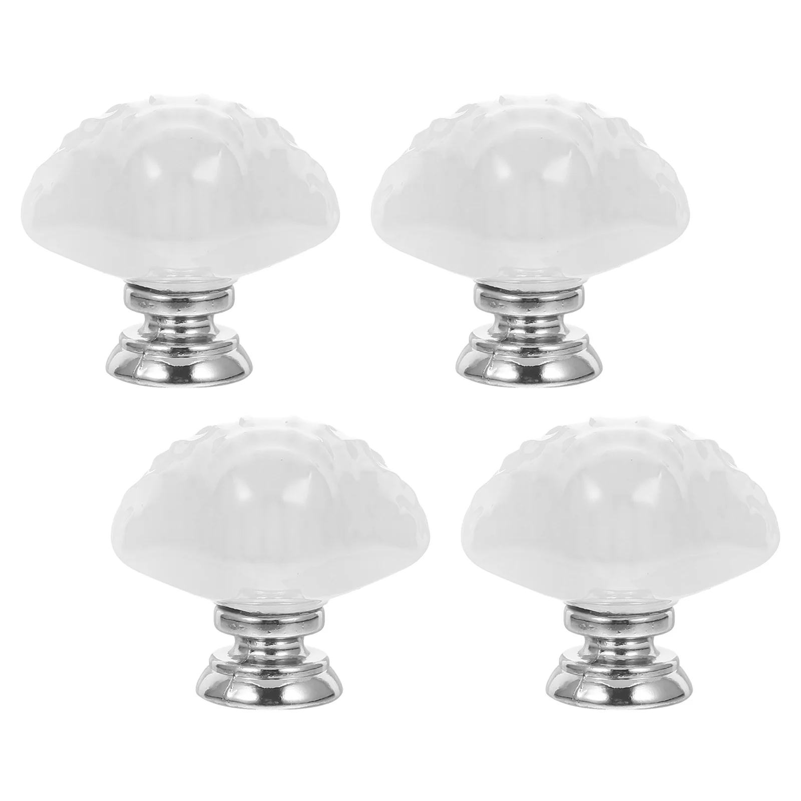 

4Pcs Cartoon Shell Ceramic Door Knobs Wear Resistant Pull Handle for Cabinet Drawer Wardrobe Cupboard Chest Furniture