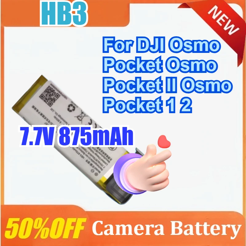 

New 7.7V 875mAh HB3 For DJI Osmo Pocket Osmo Pocket II Osmo Pocket 1 2 Rechargeable Li-ion Camera Battery