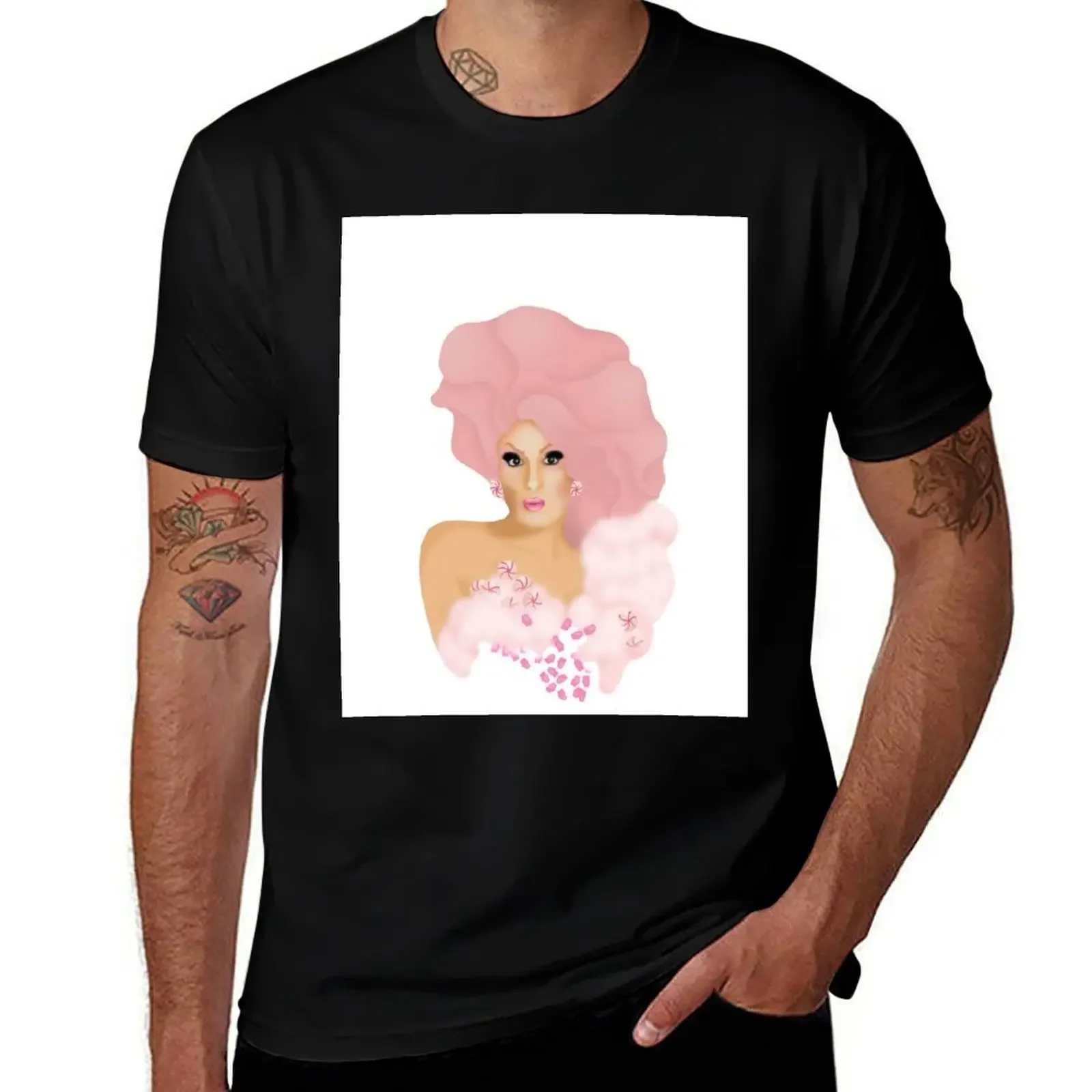 

Alaska Sugar Ball Cotton Candy Dress From Rupaul's Drag Race Season 5 T-Shirt custom t-shirts Louboutins Short sleeve tee men