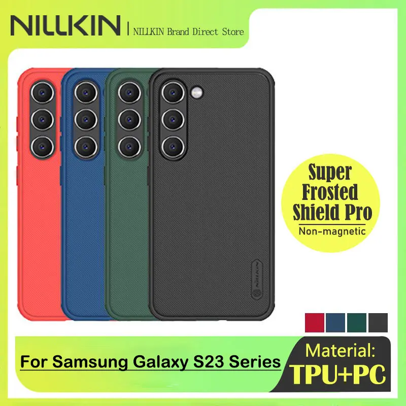 

Nillkin Case for Samsung Galaxy S23/S24/S25 Series, PC + TPU Frame, Hard Shockproof Bumper Plain Back Cover, Anti-Fingerprint