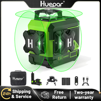 Huepar Z03CG 12 Lines Laser Level Green Cross Line Self-leveling 2pcs Li-ion Batteries With Bluetooth&Remote Control Laser Tools