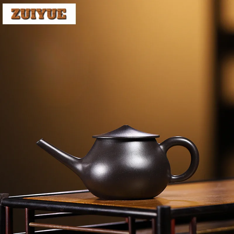 

150ml Yixing Purple Clay Teapots Handmade Old Fisherman Pot Raw Ore Dahongpao Reducing Roasting Mud Kettle Strainer Zisha Teaset