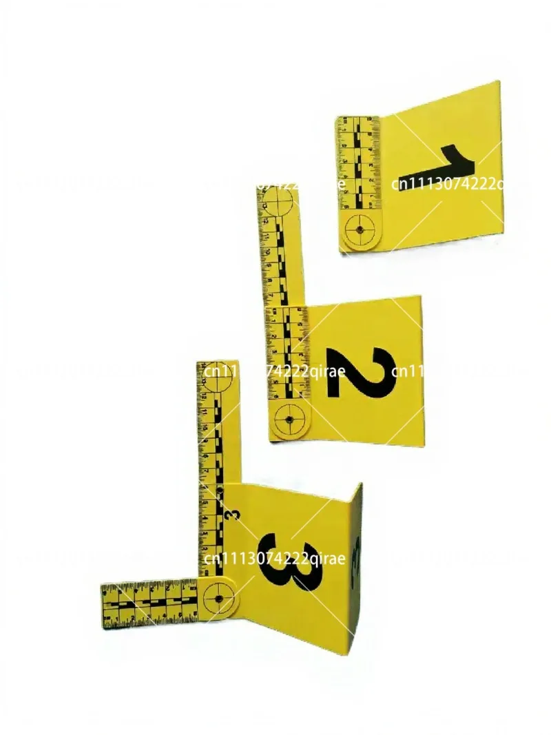 Yellow Plastic Number Tents for Forensic Photography, Reusable Crime Scene Evidence Markers Kit for CSI