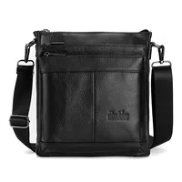 Bolso bandolera de cuero para hombre, bolso de hombro de negocios, bolso cruzado pequeño, bolso mensajero multifunción, bolso de viaje para hombre