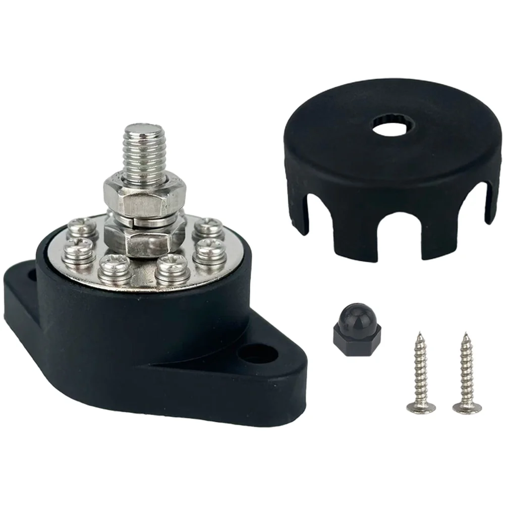 

Красный, черный латунный шина распределения питания, 8-контактный клеммный блок M6 M8 M10 для яхт на колесах, морское электрическое соединение