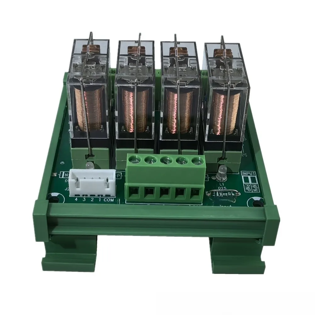 Industrial 4 Channel Relay DC12V KP-4L-24V-B 16A Load Capacity for DIN Rail Mounting and System Integration Industrial