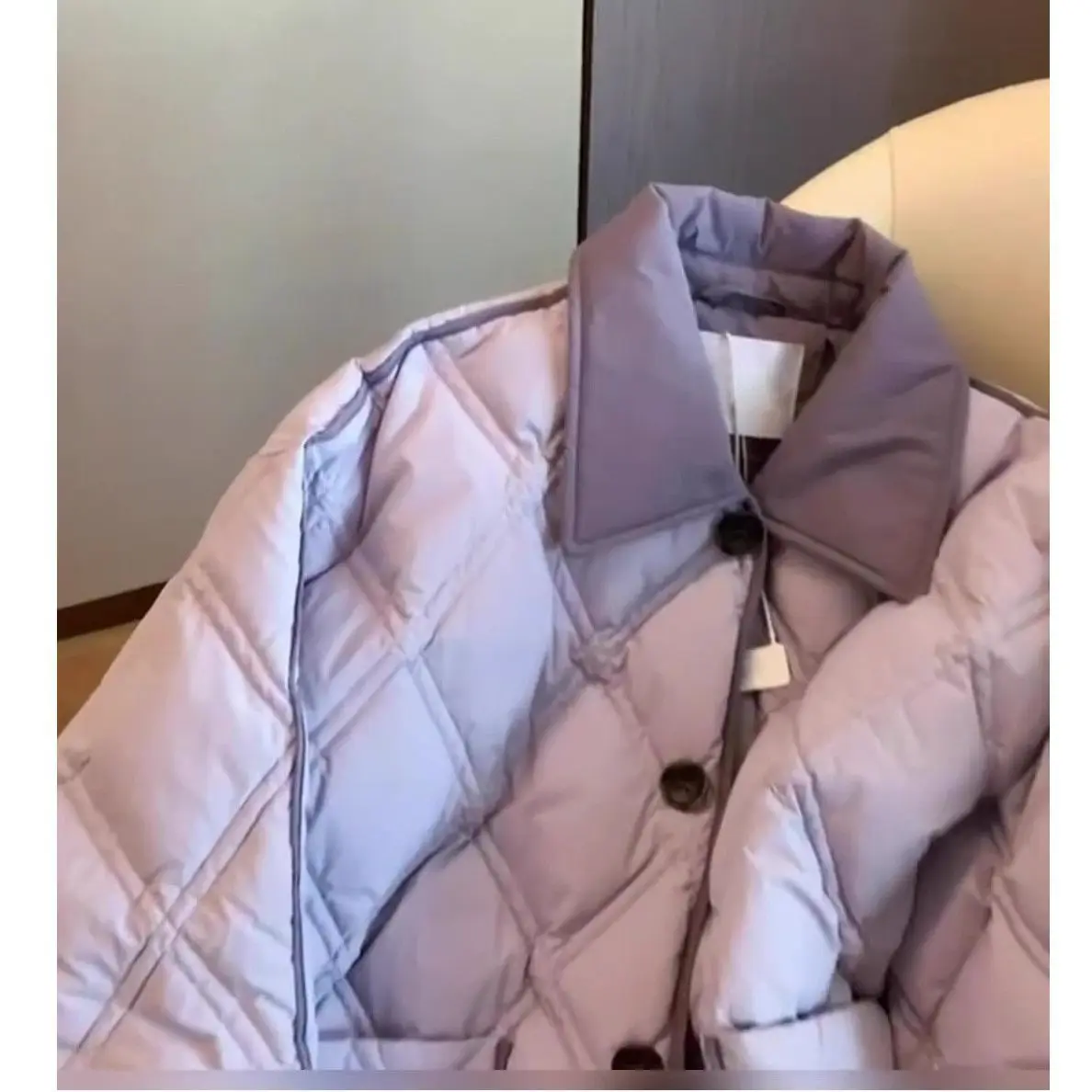 

New Women's Small Fragrant Style High End Contrast Color Collar Cotton Jacket Women's Autumn and Winter Fashionable Western Styl
