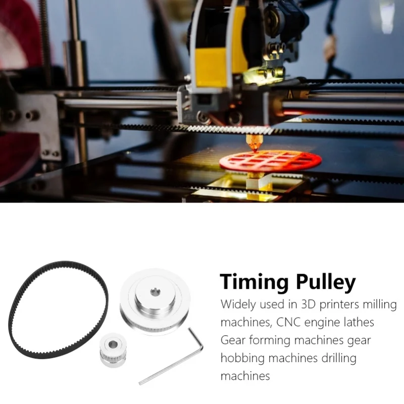 Synchronous Wheel Step Timing Pulley Aluminum 20/60 Teeth 3D Printer Parts P36-GT2-6-BF