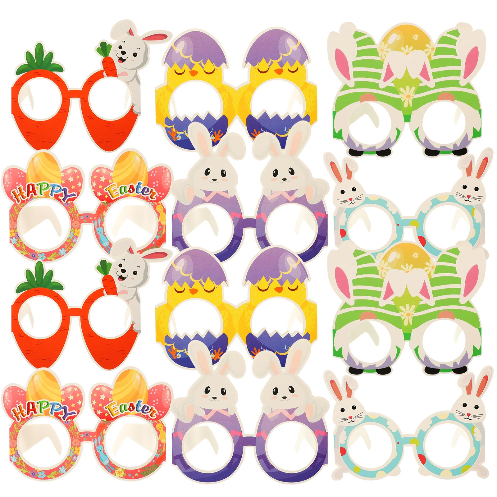 

Easter Glasses Bunny Frames for Kids Party Supplies Photo Booth Props Lightweight Portable Design Easter Theme Accessories
