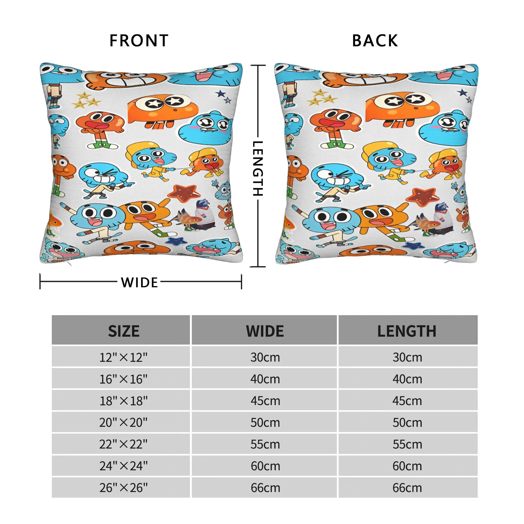 Gumball Gum Ball Watterson Amazing Cartoon Pillow Cover Vintage Pillow Case For Office Car Home Decor Pillowcases Present