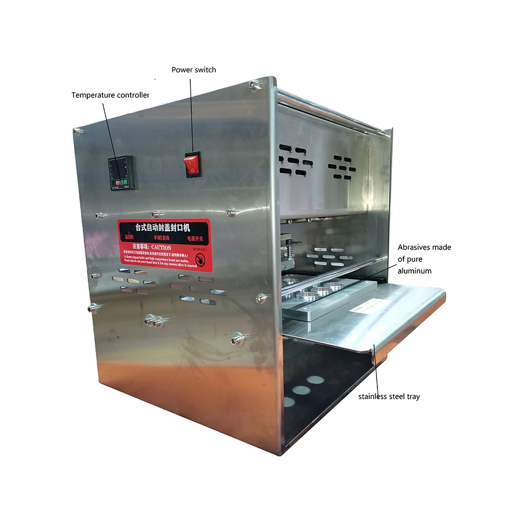 

2025 Semi-Automatic 9-Cavity K-Cup Coffee Capsule Sealing Machine for Plastic Foil Film Cap Packaging New