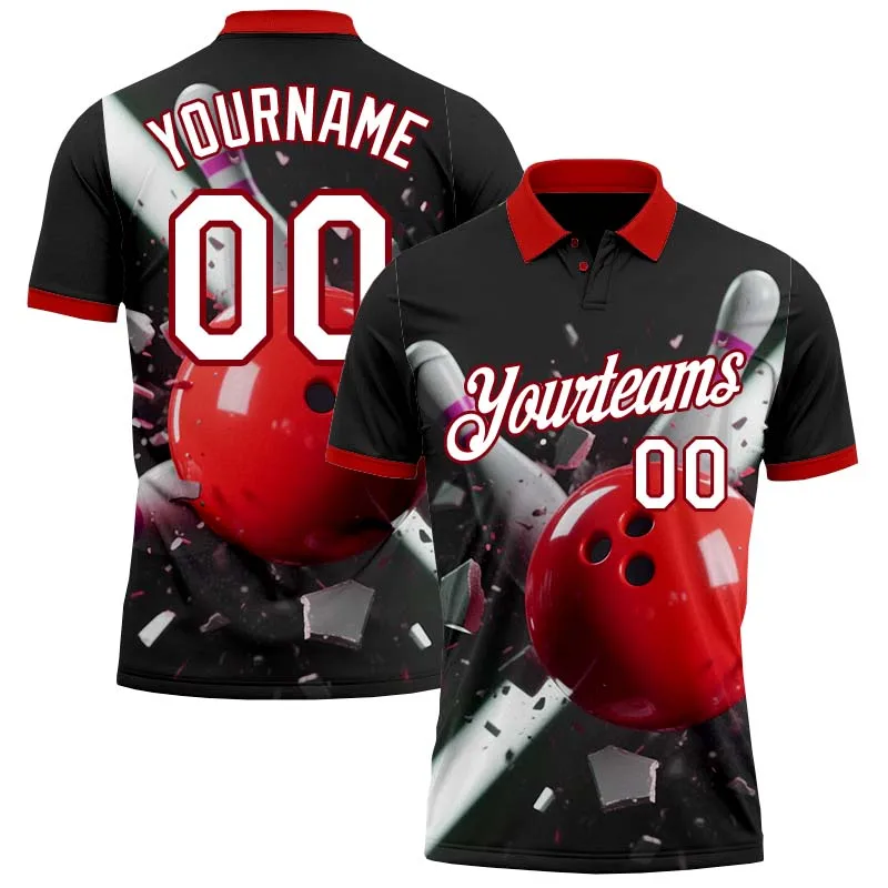 Summer Shirts Women For Men Personalized Bowling Polo Shirt 3D Print Golf Shirts Custom Your Name