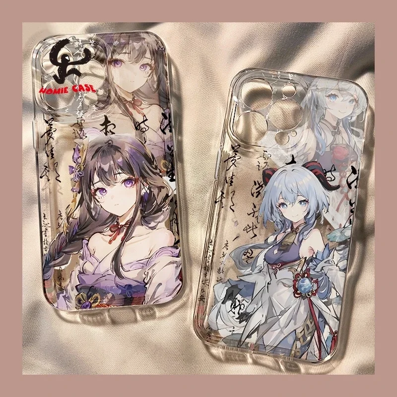 Phonecase de jeu Genshin Impact personnalisée, style anime, iPhone X, XS, iPhone 11, 12, 16, 16 Pro, iPhone Poly