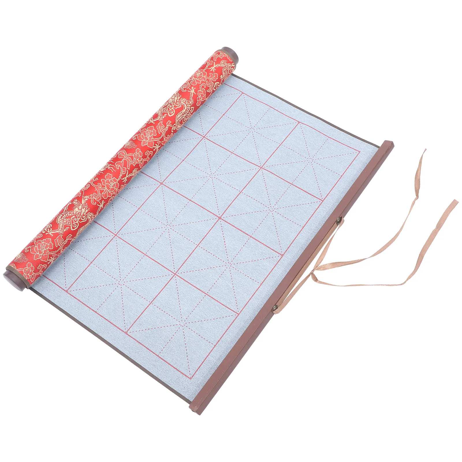 

Reusable Water Cloth for Calligraphy Practice Pattern Thickened Scroll Grid Mat Portable Easy Storage Writing Cloth