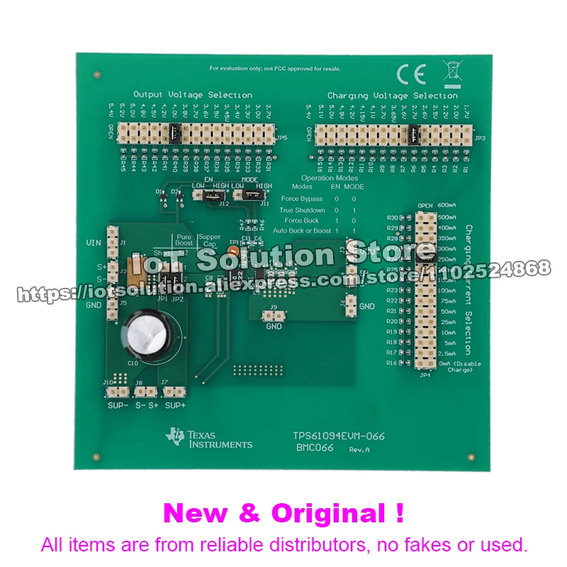 TPS61094EVM-066 TPS61094 100-nA quiescent current bi-directional buck/boost converter evaluation module TPS61094EVM 066