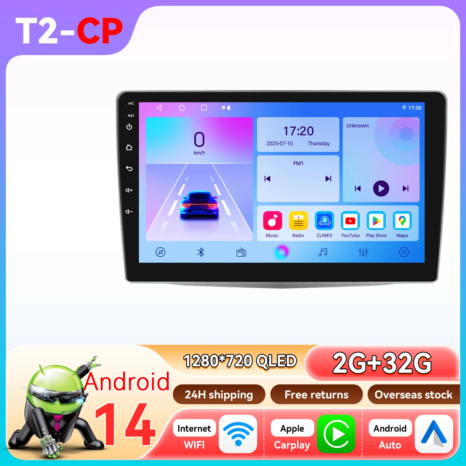 OSSURET Android 14 Autoradio Voor Alfa Romeo MiTo 955 2008-2016 Intelligent Systeem Carplay auto Multimedia Video Player GPS 6115