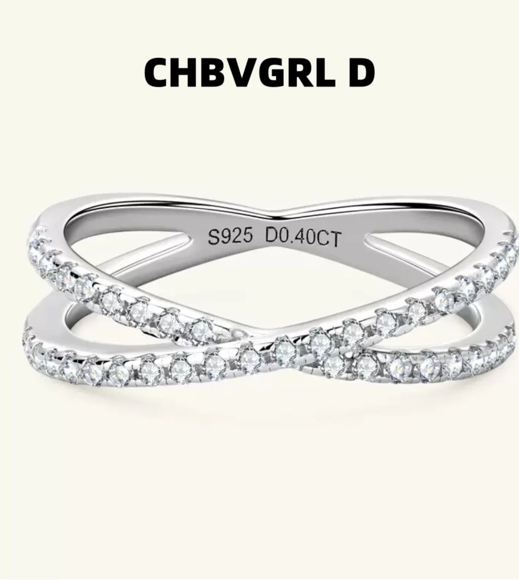 

[Personality] Luxury ins style moissanite ring ring fashion temperament S925 sterling silver ring female accessories