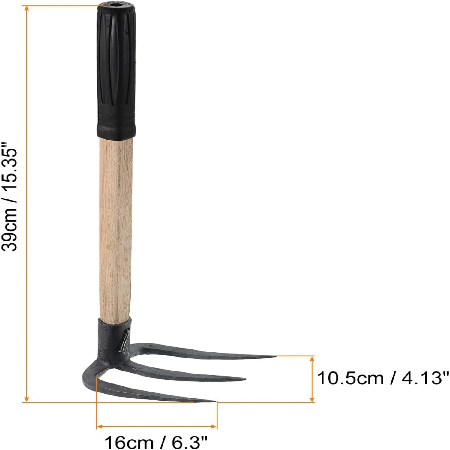 Durable and Reliable Set of 2 12-Inch Gardening Hoes: Efficient Soil Loosening with Hardened Manganese Steel for Weeding and Pla