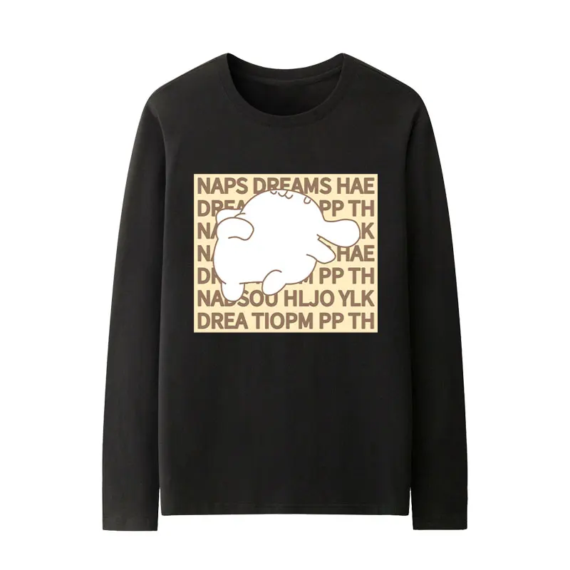 Pudding Dog Co-name Long Sleeve T-shirt Girl Cute Girl Sanrio Ins Cotton Everything Autumn Loose Children Clothes Trend