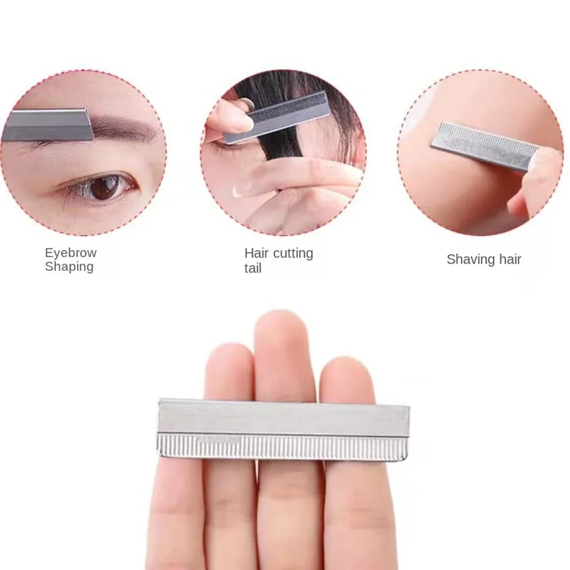 10/20/50Pcs Eyebrow Trimmer Hair Remover Stainless Steel Women Razor For Eyebrows Face Shaver Hair Removal Knife Makeup Tools