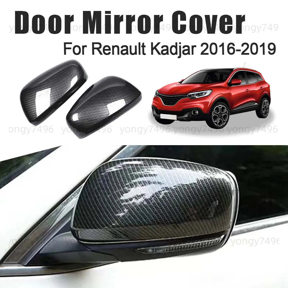 

Car Upgrade Door Mirror Cover For Renault Kadjar 2016 2017 2018 2019 Carbon Fiber Chrome Silver Car Rearview Accessories Styling