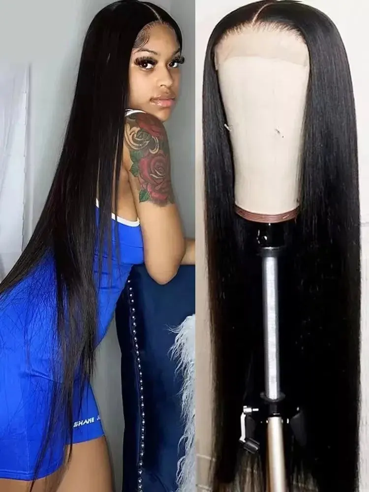 Rosabeauty 13X4 Frontal Wigs 13x6 Long Straight Hair Lace Front Wig Human Hair 250% For Women 5X5 Glueless Wear Wigs 30 32 Inch