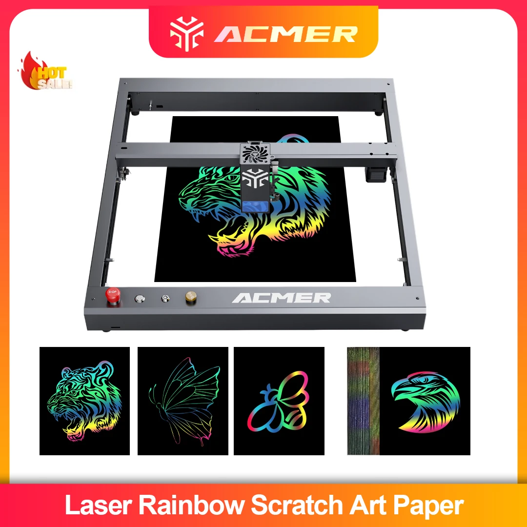 10PCS Laser Engraver Magic Color Rainbow Scratch Card Art Paper 18x25mm 16K A4 Multi-color DIY Carving Materials Drawing Gift