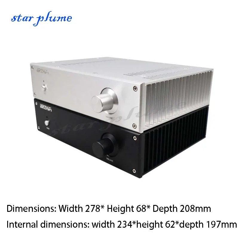 

278*68*208mm All-aluminum Alloy Power Amplifier Case HIFI Class A Preamplifier Case Vacuum Tube Amplifier Chassis Shell DIY Box