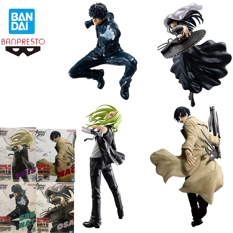 

Bandai Banpresto Sakamoto Days Vibration Stars Natsuki Seba Osaragi Shishiba Nagumo Anime Action Figures Model Collect Toy