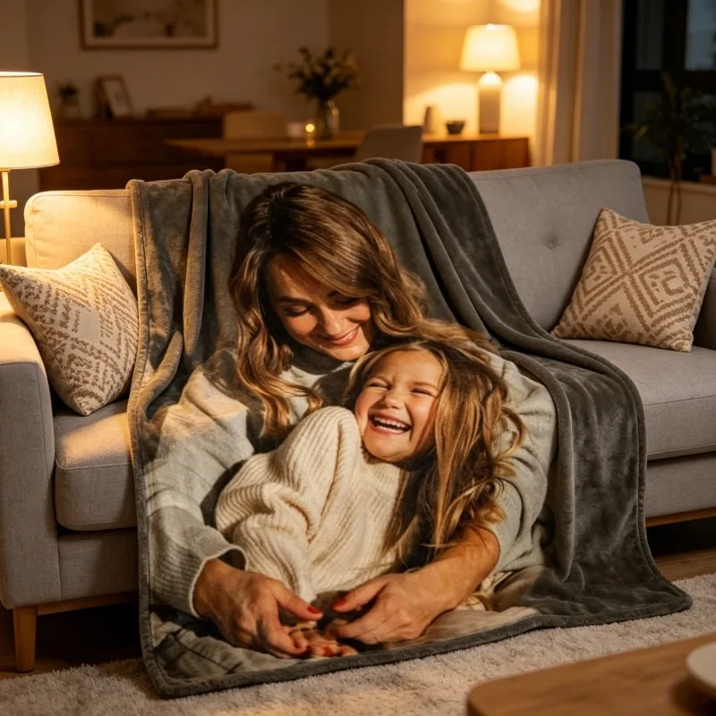 Personalized customized photo blanket, photo customized digital printing, holiday gifts, an excellent gift for family