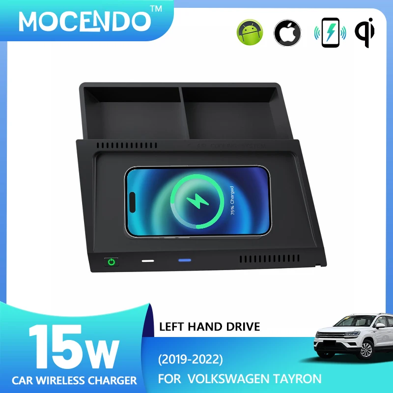 

15W Wireless Car Charger For Volkswagen Tayron 2019-2022 Fast Charging Center Console cars accessories tools