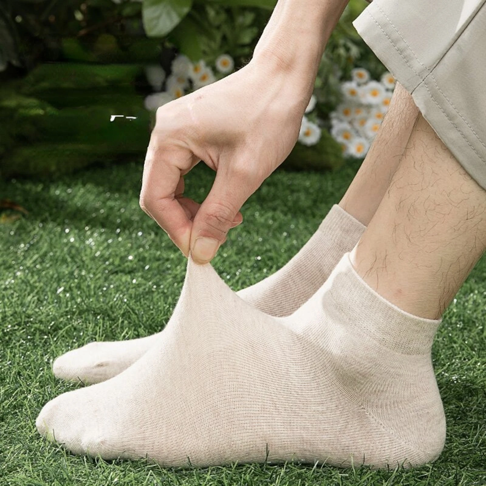 95% Combed Cotton Socks Men Business Dress Short Socks Soft Breathable Spring Summer Colorful Sock For Man 5Pairs Ankle Socks