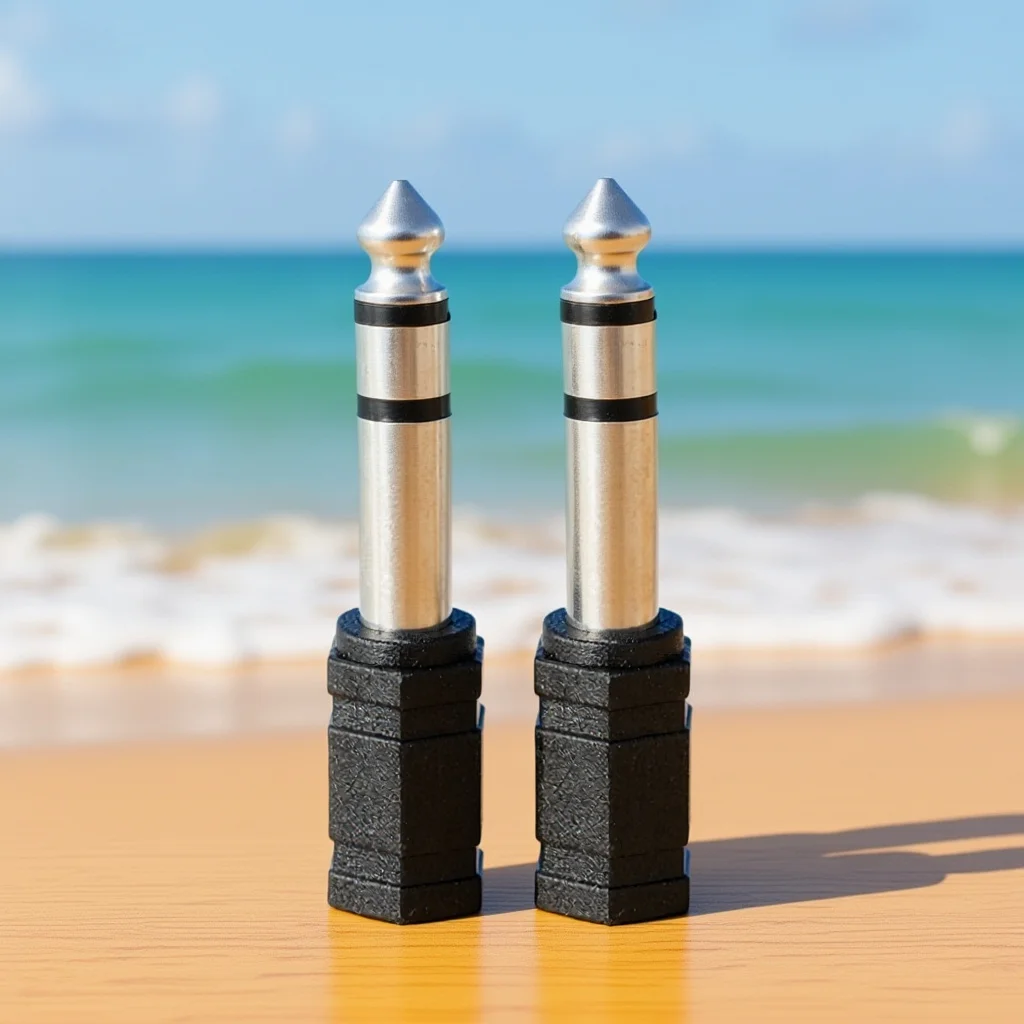 

2Pcs High Durability 6.35mm to 3.5mm Audio Converter Headphone Adapter for Mic Guitar Aux Connection Portable Stereo Jack