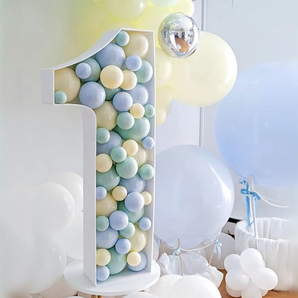 DIY Balloon Filling Box Letter Number Animal Large Stand Balloon Frame Baby Shower Birthday Wedding Anniversary Party Decor