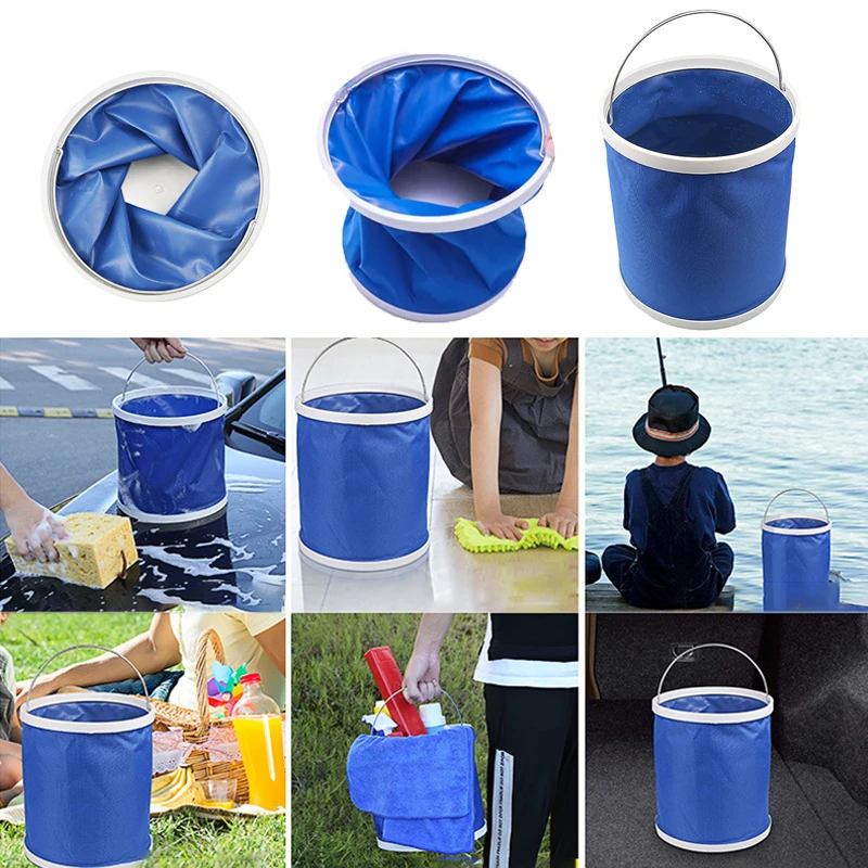 Folding Bucket Collapsible Water Bags Outdoor Foldable Camping Fishing Container Car Mop Bowl Sink Washing Bucket Washbasin