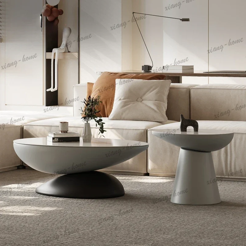 Factory Direct Nordic Luxury Coffee Table Living Room Modern Curve Premium Side Tables Round Stacking Italian Mesa De Centro Hom