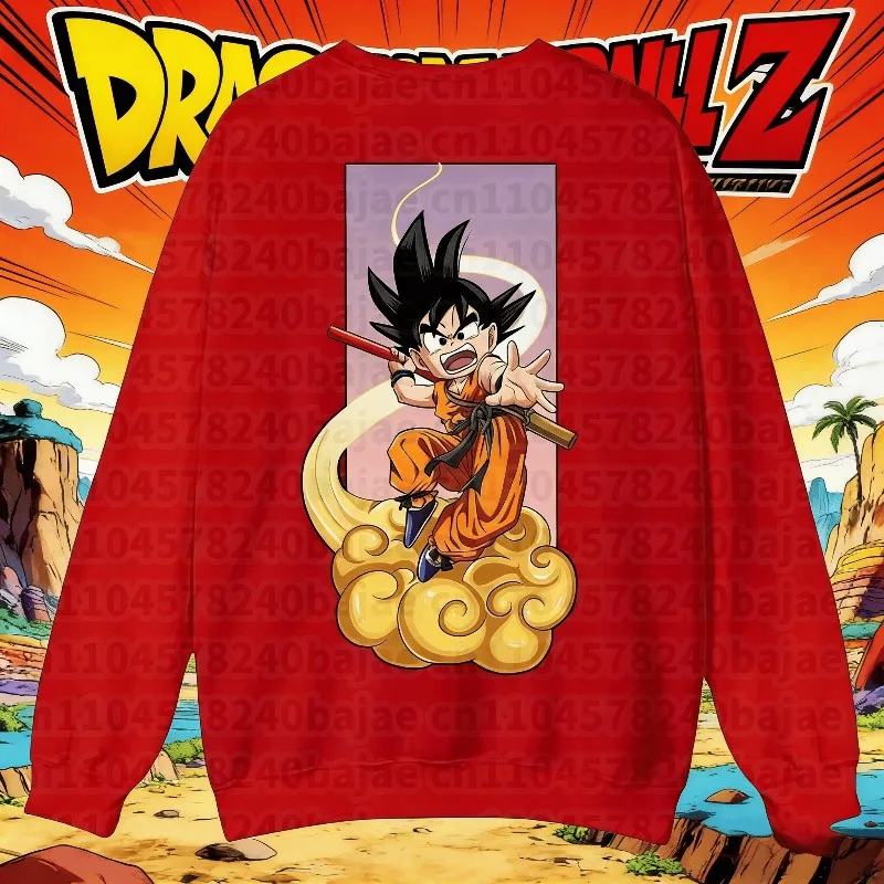 Dragon Ball Herren-Sweatshirt, Son Goku, Anime-Hoodie, Frühling, Herbst, Winter, Jungen, Kinder, Y2k, langärmeliges Eltern-Kind-Outfit