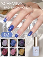 12ML 1pcs  Autumn Nails Top Selling Flashing Broken Diamond Gel Nail Polish 2025 New Whitening Aurora Glitter Diamond Nail Glue