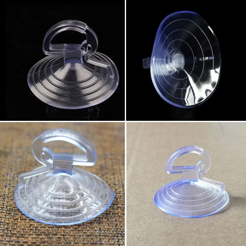 

10PCS 3.5cm Car Sunshade Suction Cup Wedding Car Balloon Decor Transparent Glass Plastic Sucker Hooks