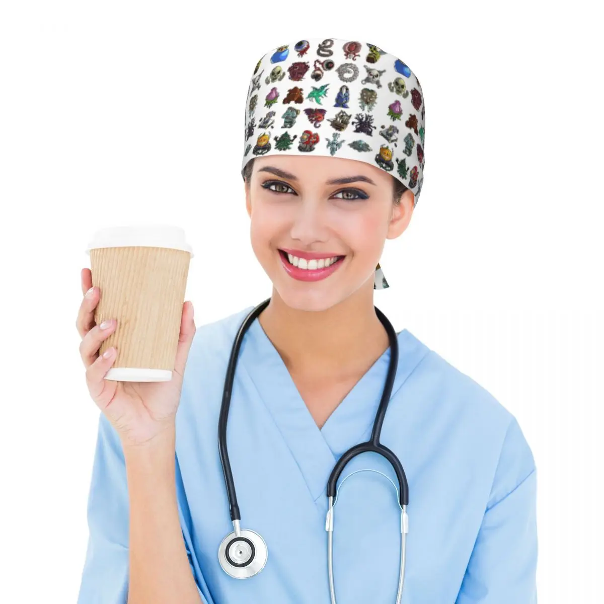 Terrarias All Boss Scrub Hat Doctor Working Surgical Cap Unisex Adjustable Nursing Caps for Dentist